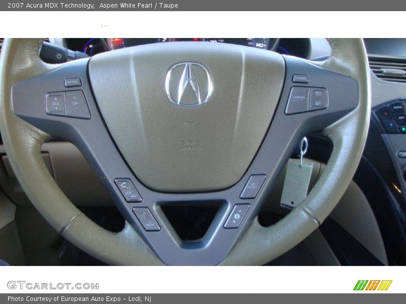 Aspen White Pearl / Taupe 2007 Acura MDX Technology