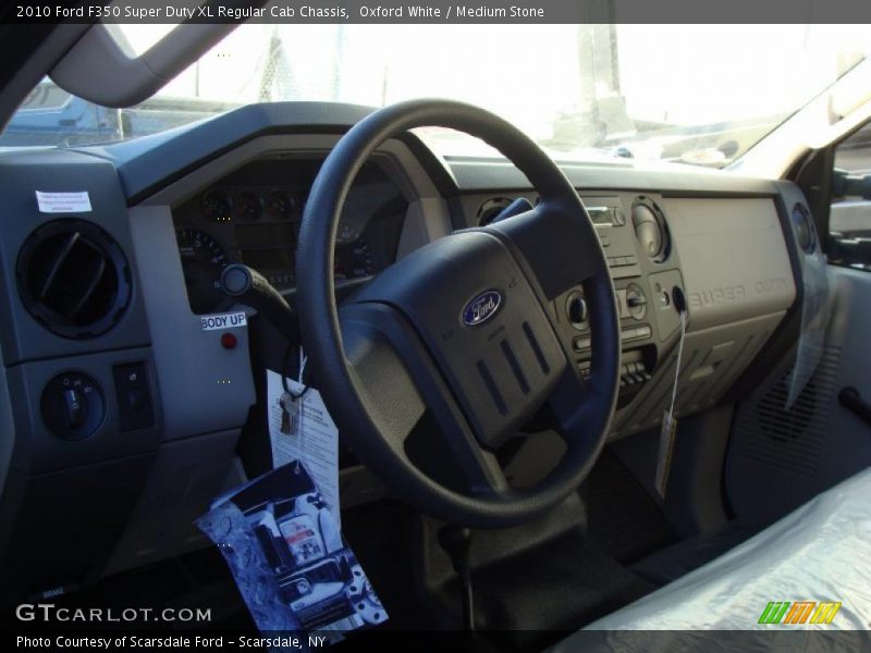 Oxford White / Medium Stone 2010 Ford F350 Super Duty XL Regular Cab Chassis