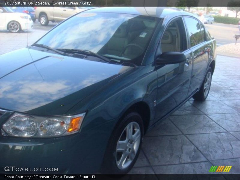 Cypress Green / Gray 2007 Saturn ION 2 Sedan