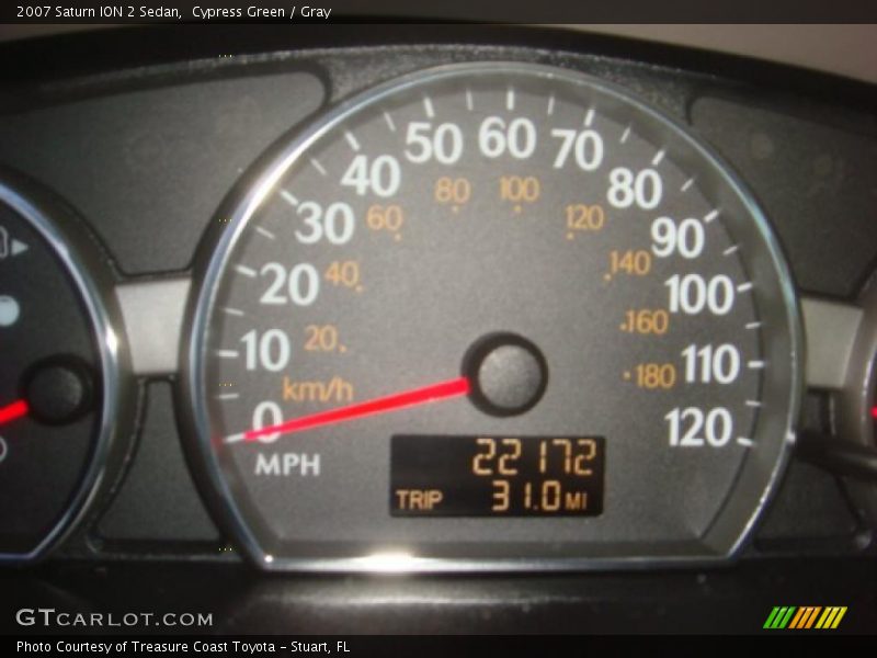 Cypress Green / Gray 2007 Saturn ION 2 Sedan