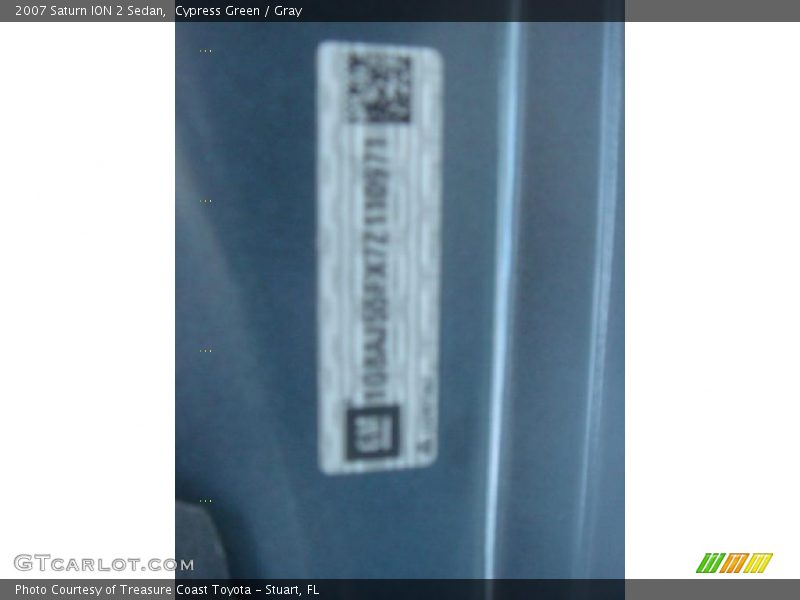 Cypress Green / Gray 2007 Saturn ION 2 Sedan