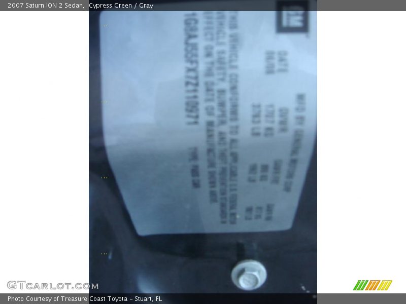 Cypress Green / Gray 2007 Saturn ION 2 Sedan