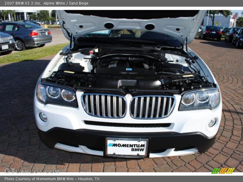 Alpine White / Sand Beige 2007 BMW X3 3.0si