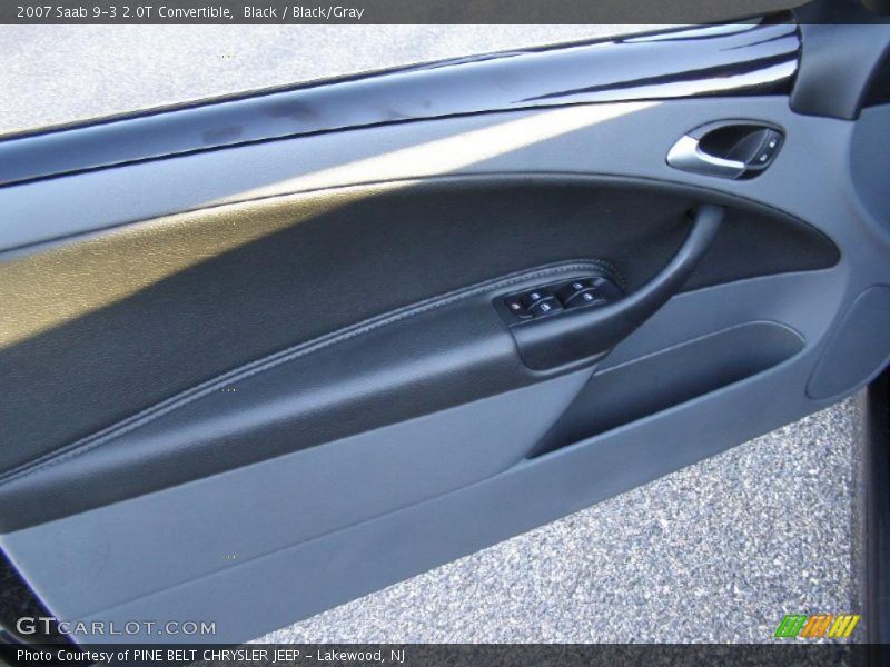 Black / Black/Gray 2007 Saab 9-3 2.0T Convertible