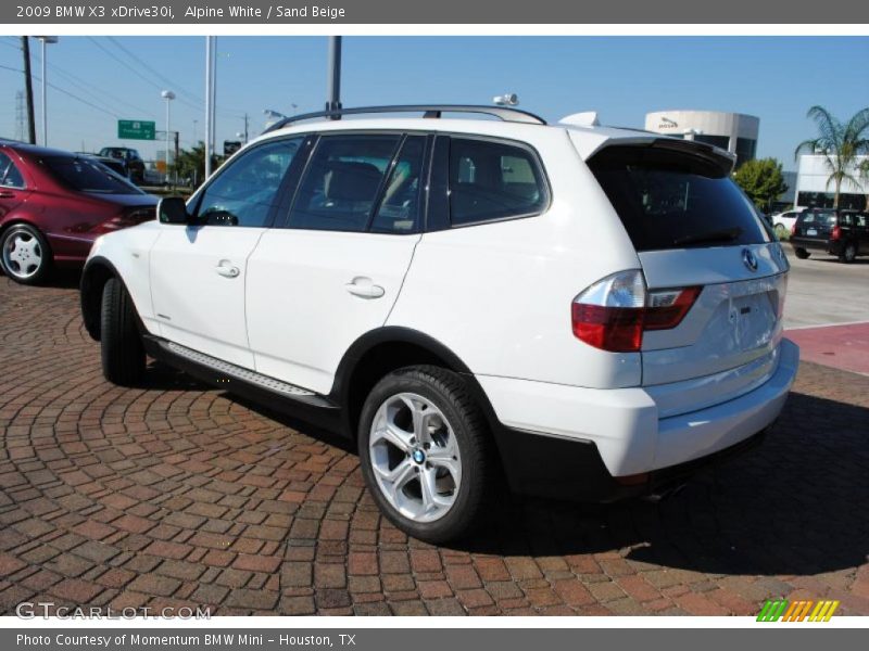 Alpine White / Sand Beige 2009 BMW X3 xDrive30i