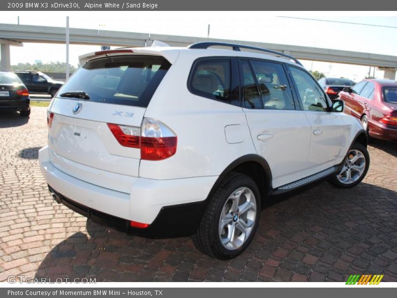 Alpine White / Sand Beige 2009 BMW X3 xDrive30i