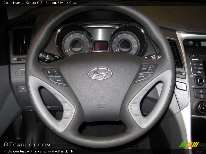 Radiant Silver / Gray 2011 Hyundai Sonata GLS