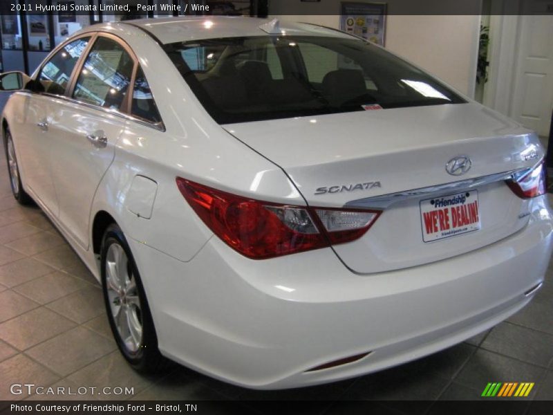 Pearl White / Wine 2011 Hyundai Sonata Limited