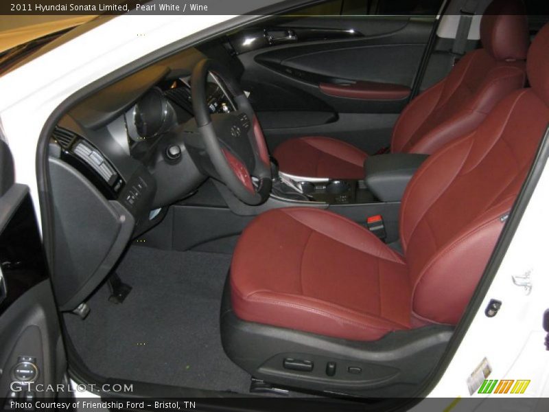  2011 Sonata Limited Wine Interior