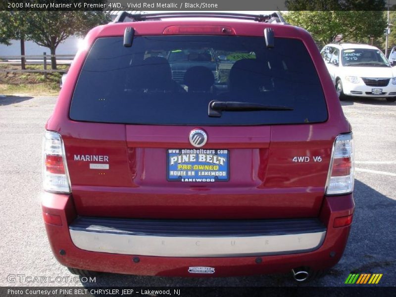 Vivid Red Metallic / Black/Stone 2008 Mercury Mariner V6 Premier 4WD