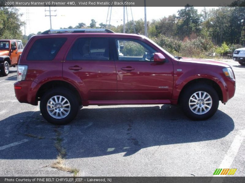 Vivid Red Metallic / Black/Stone 2008 Mercury Mariner V6 Premier 4WD