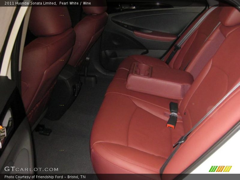 Pearl White / Wine 2011 Hyundai Sonata Limited