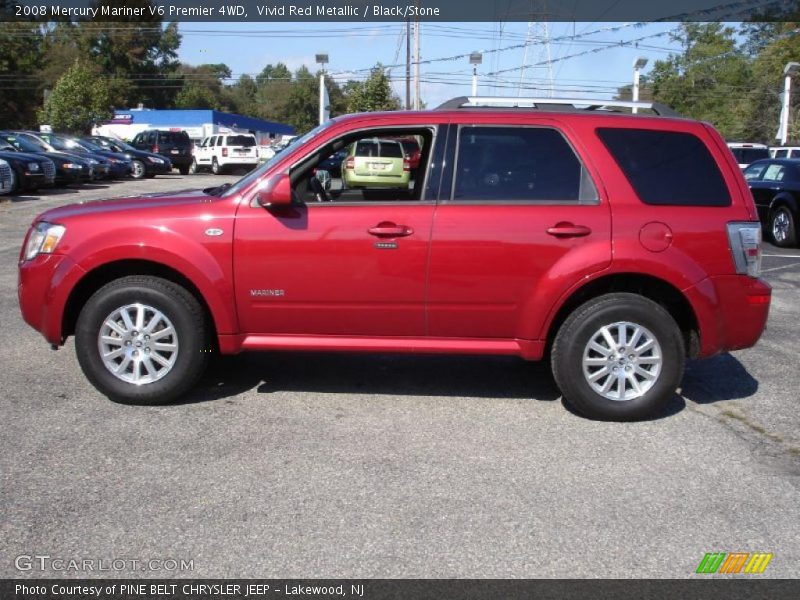 Vivid Red Metallic / Black/Stone 2008 Mercury Mariner V6 Premier 4WD