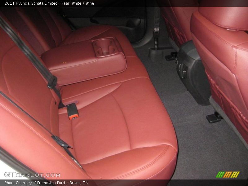 Pearl White / Wine 2011 Hyundai Sonata Limited