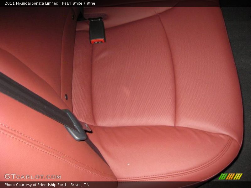 Pearl White / Wine 2011 Hyundai Sonata Limited