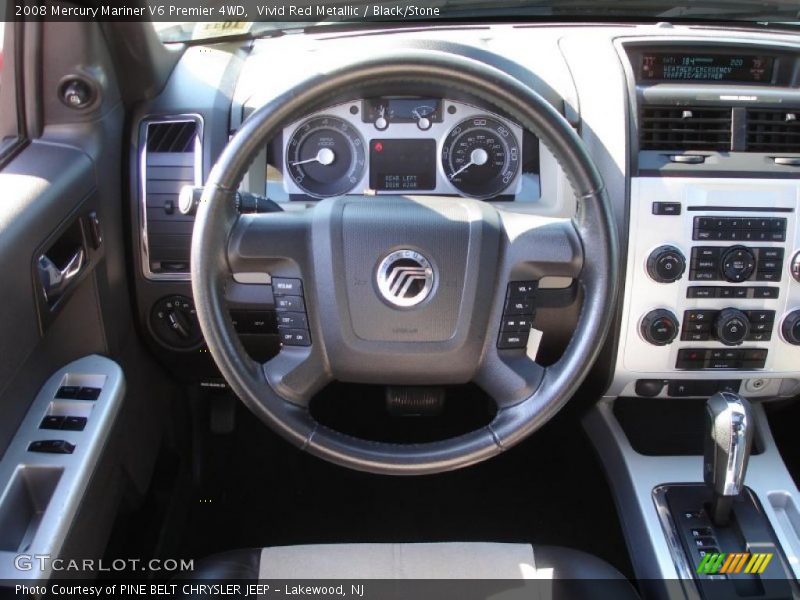 Vivid Red Metallic / Black/Stone 2008 Mercury Mariner V6 Premier 4WD