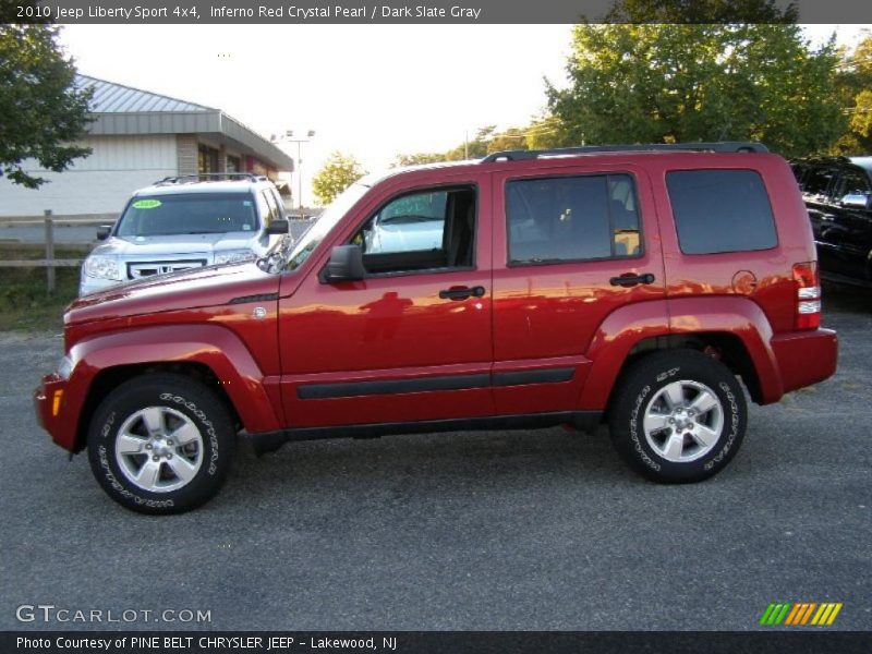 Inferno Red Crystal Pearl / Dark Slate Gray 2010 Jeep Liberty Sport 4x4