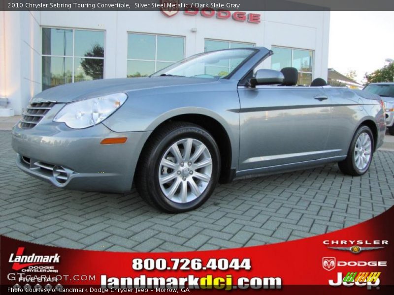 Silver Steel Metallic / Dark Slate Gray 2010 Chrysler Sebring Touring Convertible