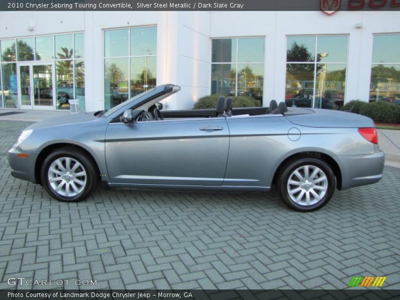 Silver Steel Metallic / Dark Slate Gray 2010 Chrysler Sebring Touring Convertible