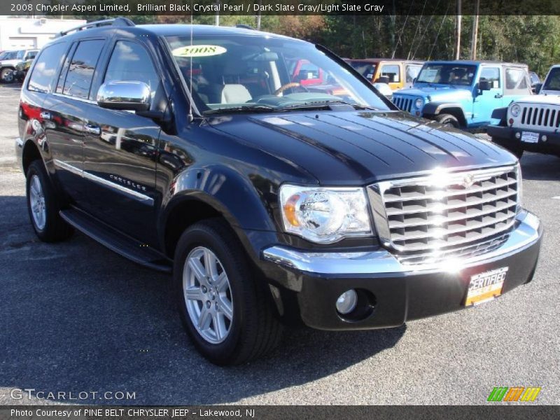 Brilliant Black Crystal Pearl / Dark Slate Gray/Light Slate Gray 2008 Chrysler Aspen Limited