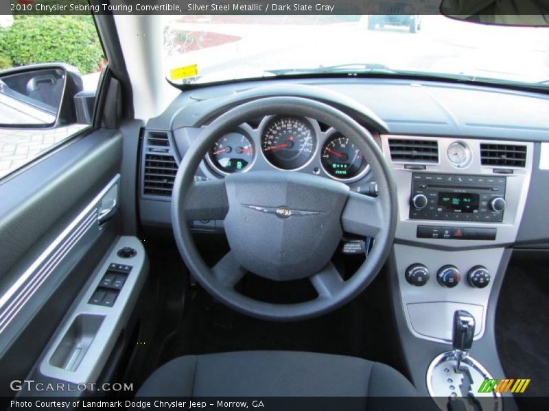 Silver Steel Metallic / Dark Slate Gray 2010 Chrysler Sebring Touring Convertible