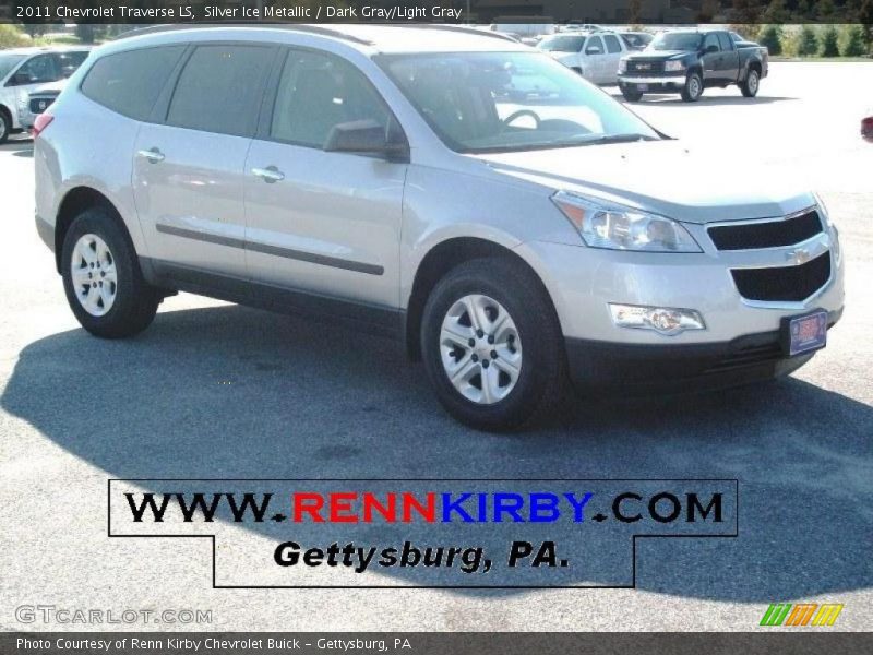 Silver Ice Metallic / Dark Gray/Light Gray 2011 Chevrolet Traverse LS
