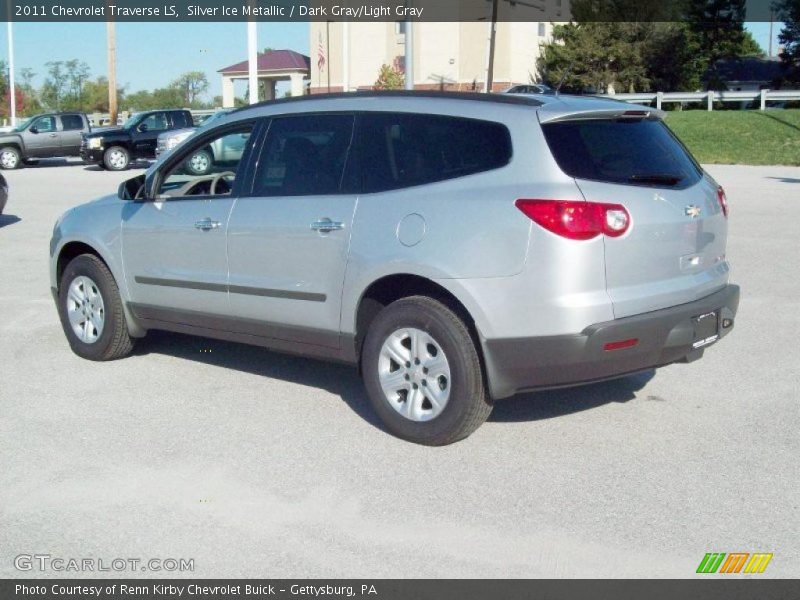Silver Ice Metallic / Dark Gray/Light Gray 2011 Chevrolet Traverse LS