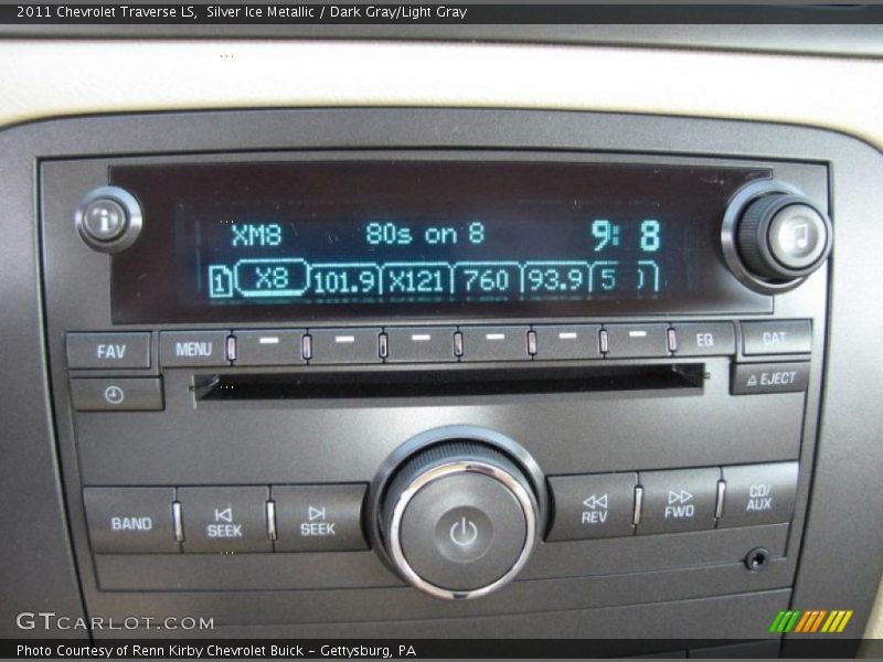 Silver Ice Metallic / Dark Gray/Light Gray 2011 Chevrolet Traverse LS