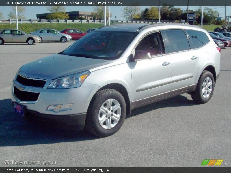 Silver Ice Metallic / Dark Gray/Light Gray 2011 Chevrolet Traverse LS