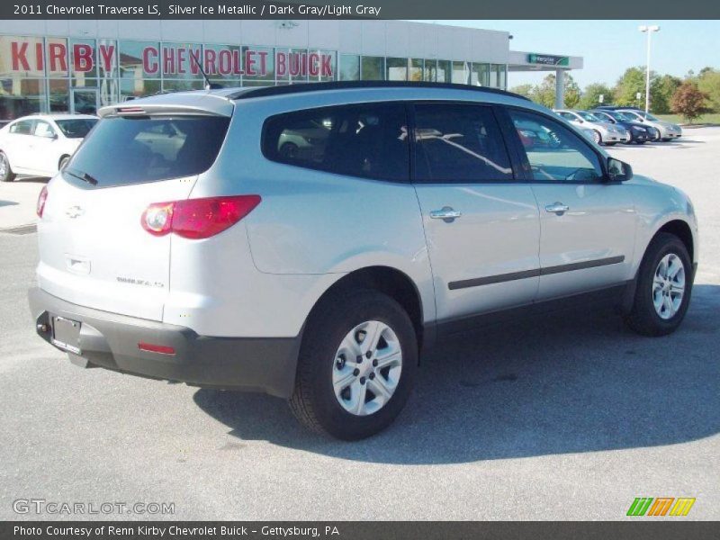 Silver Ice Metallic / Dark Gray/Light Gray 2011 Chevrolet Traverse LS