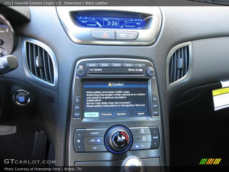 Silverstone / Black Leather 2011 Hyundai Genesis Coupe 3.8