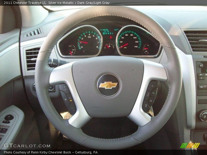 Silver Ice Metallic / Dark Gray/Light Gray 2011 Chevrolet Traverse LS