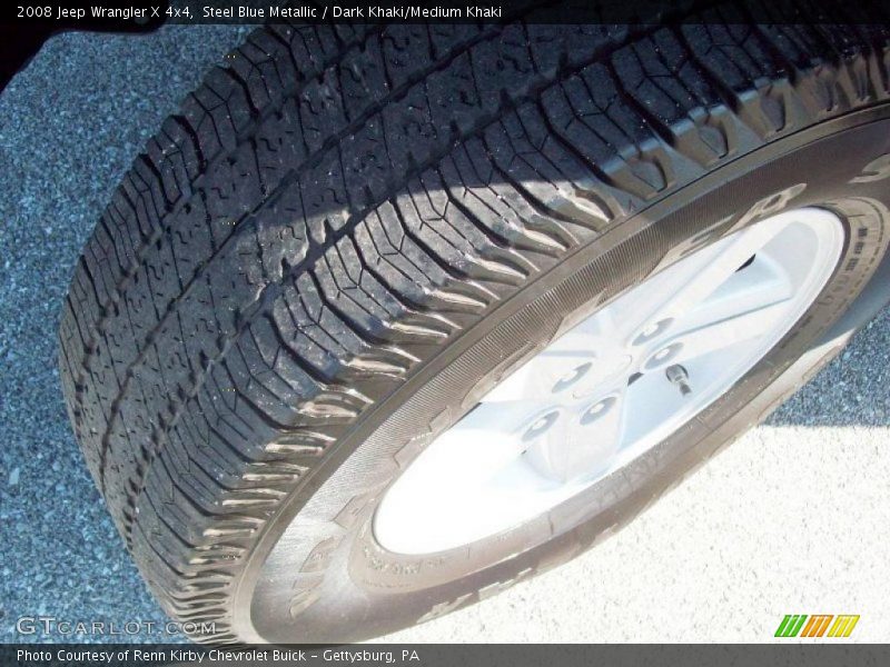 Steel Blue Metallic / Dark Khaki/Medium Khaki 2008 Jeep Wrangler X 4x4