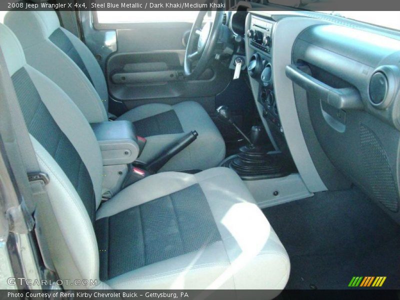 Steel Blue Metallic / Dark Khaki/Medium Khaki 2008 Jeep Wrangler X 4x4