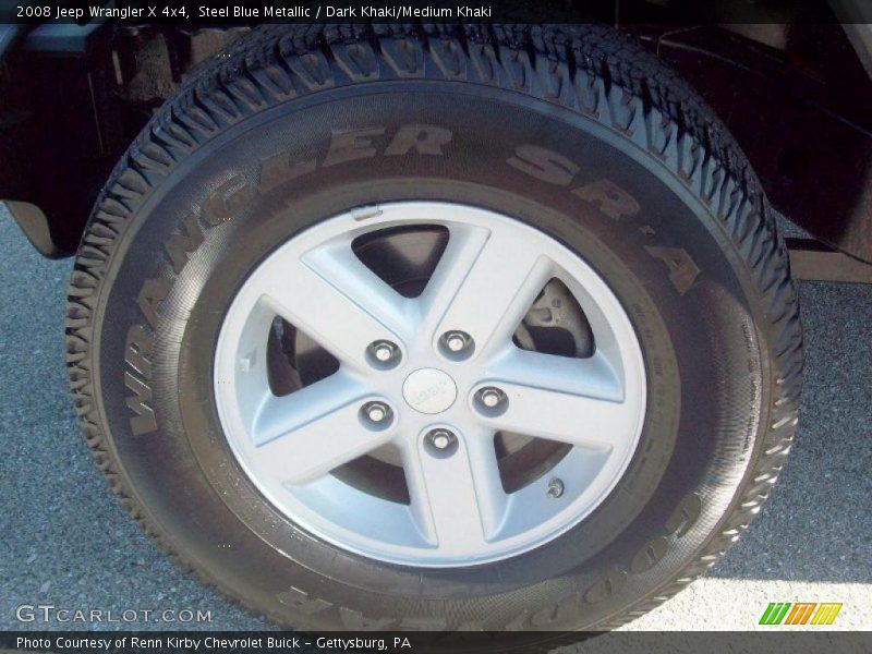 Steel Blue Metallic / Dark Khaki/Medium Khaki 2008 Jeep Wrangler X 4x4