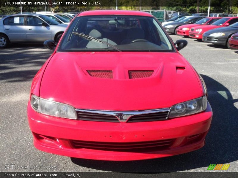 Phoenix Red / Black 2000 Mitsubishi Mirage DE Sedan