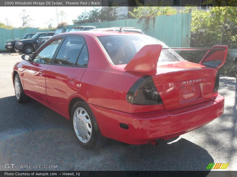 Phoenix Red / Black 2000 Mitsubishi Mirage DE Sedan