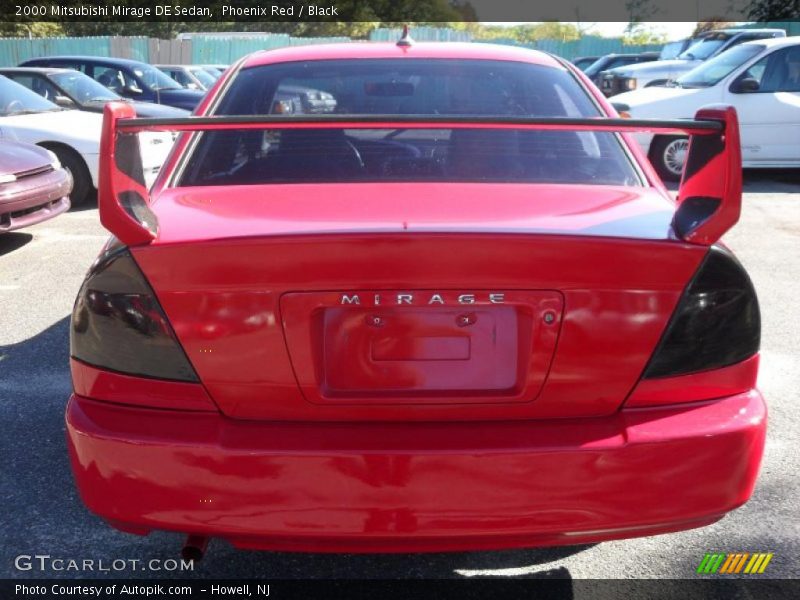 Phoenix Red / Black 2000 Mitsubishi Mirage DE Sedan