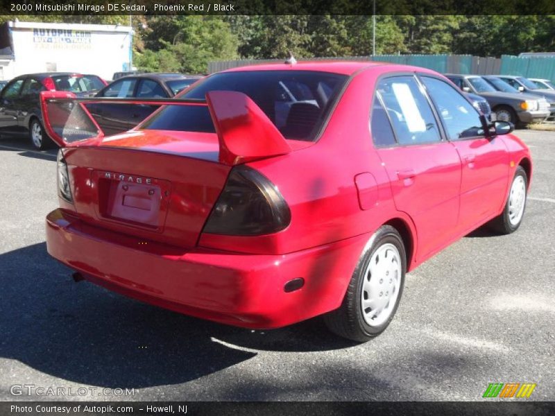 Phoenix Red / Black 2000 Mitsubishi Mirage DE Sedan