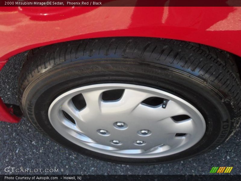Phoenix Red / Black 2000 Mitsubishi Mirage DE Sedan
