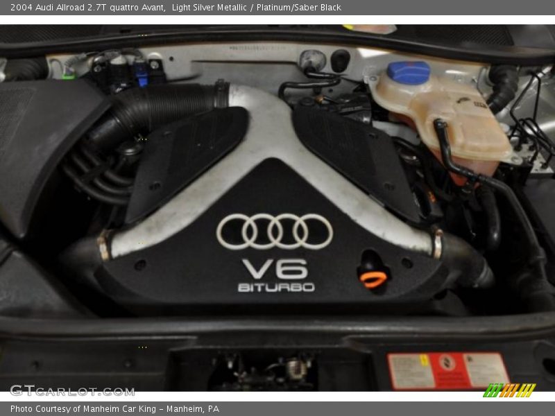  2004 Allroad 2.7T quattro Avant Engine - 2.7 Liter Twin-Turbocharged DOHC 30-Valve V6