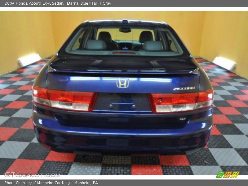 Eternal Blue Pearl / Gray 2004 Honda Accord EX-L Sedan