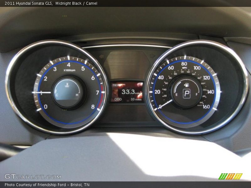 Midnight Black / Camel 2011 Hyundai Sonata GLS