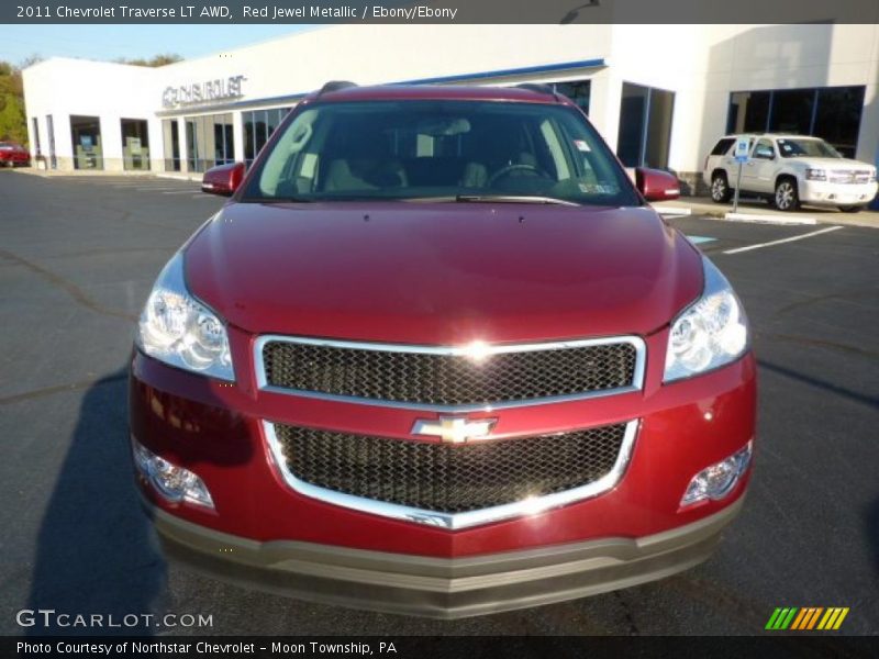 Red Jewel Metallic / Ebony/Ebony 2011 Chevrolet Traverse LT AWD