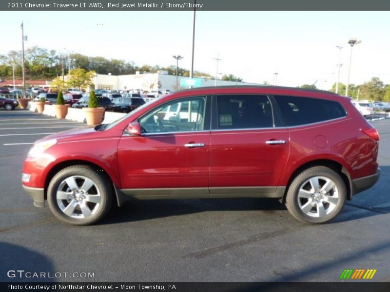 Red Jewel Metallic / Ebony/Ebony 2011 Chevrolet Traverse LT AWD