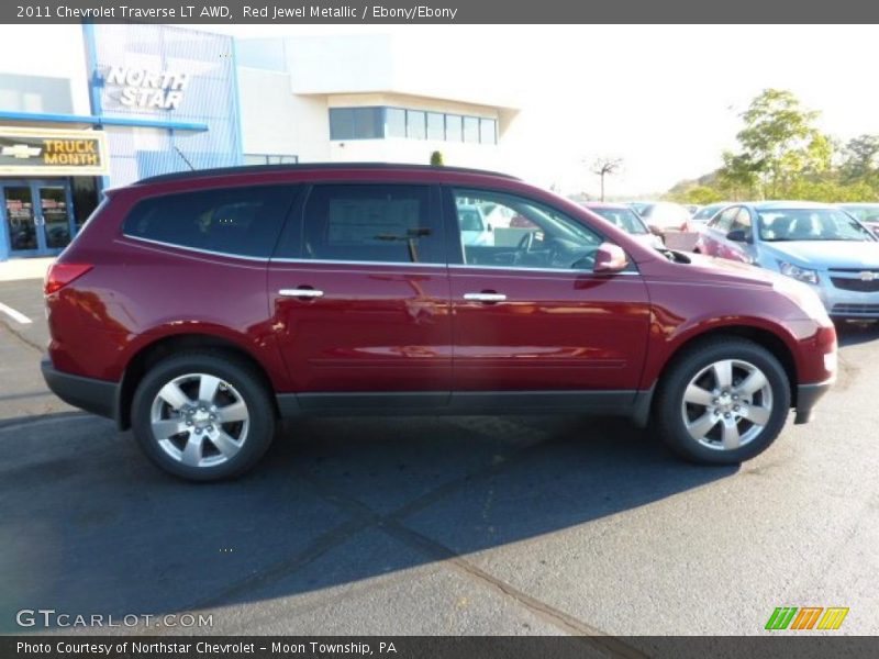 Red Jewel Metallic / Ebony/Ebony 2011 Chevrolet Traverse LT AWD