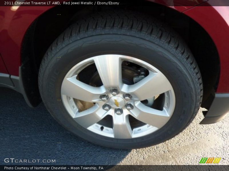 Red Jewel Metallic / Ebony/Ebony 2011 Chevrolet Traverse LT AWD