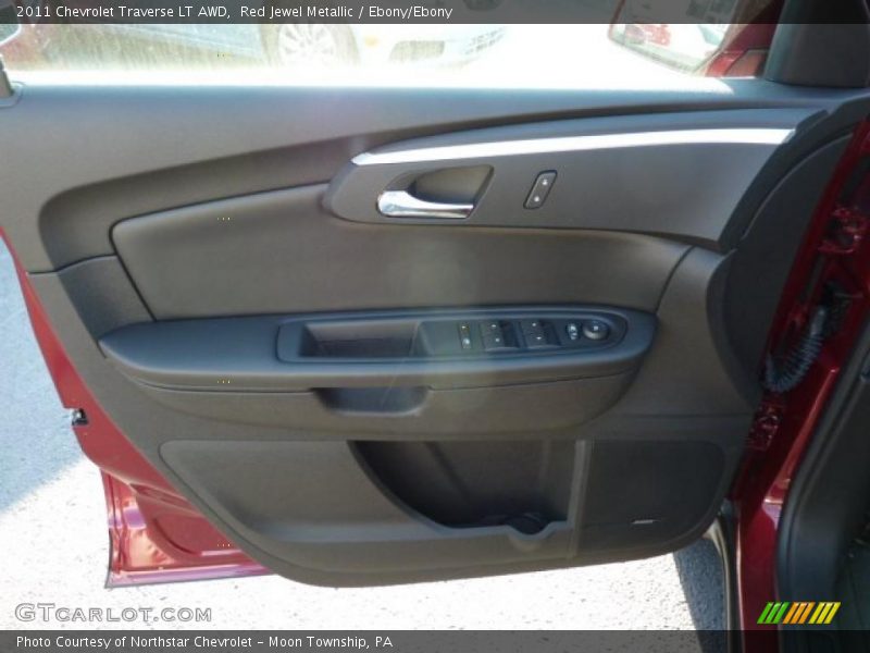 Red Jewel Metallic / Ebony/Ebony 2011 Chevrolet Traverse LT AWD