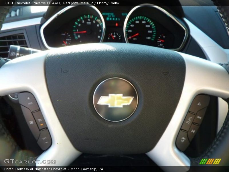 Red Jewel Metallic / Ebony/Ebony 2011 Chevrolet Traverse LT AWD