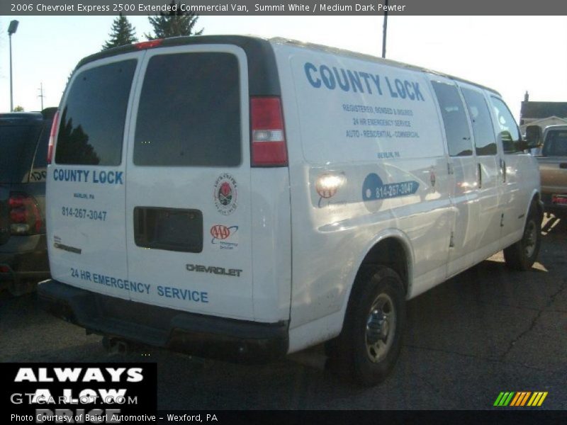Summit White / Medium Dark Pewter 2006 Chevrolet Express 2500 Extended Commercial Van